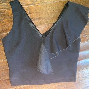 Womens boutique black crop top size small